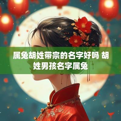 属兔胡姓带宗的名字好吗 胡姓男孩名字属兔