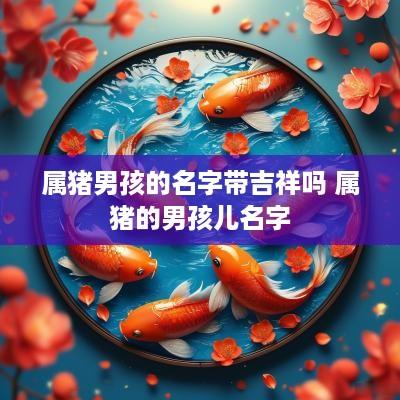 属猪男孩的名字带吉祥吗 属猪的男孩儿名字