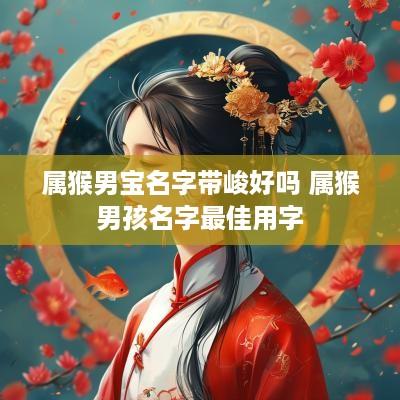 属猴男宝名字带峻好吗 属猴男孩名字最佳用字