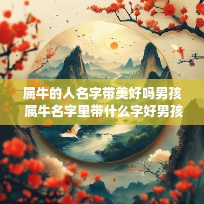 属牛的人名字带美好吗男孩 属牛名字里带什么字好男孩