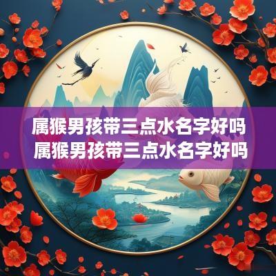 属猴男孩带三点水名字好吗 属猴男孩带三点水名字好吗