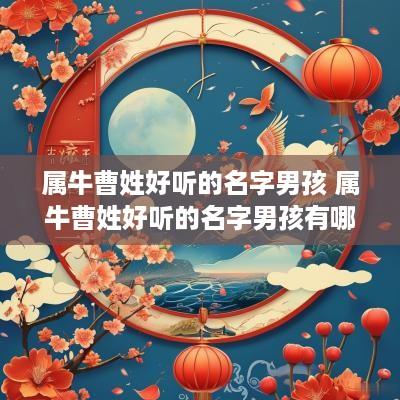 属牛曹姓好听的名字男孩 属牛曹姓好听的名字男孩有哪些