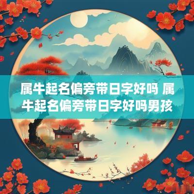 属牛起名偏旁带日字好吗 属牛起名偏旁带日字好吗男孩