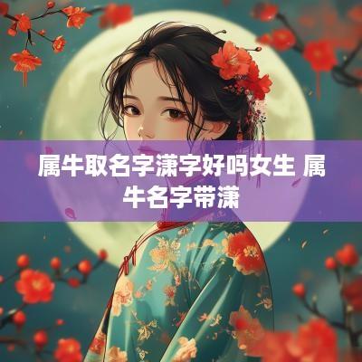 属牛取名字潇字好吗女生 属牛名字带潇
