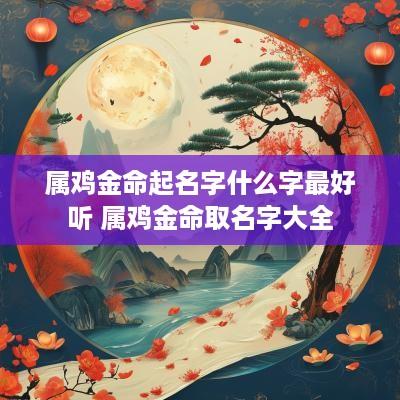 属鸡金命起名字什么字最好听 属鸡金命取名字大全