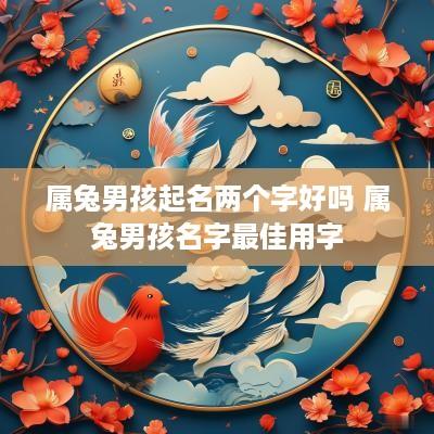 属兔男孩起名两个字好吗 属兔男孩名字最佳用字