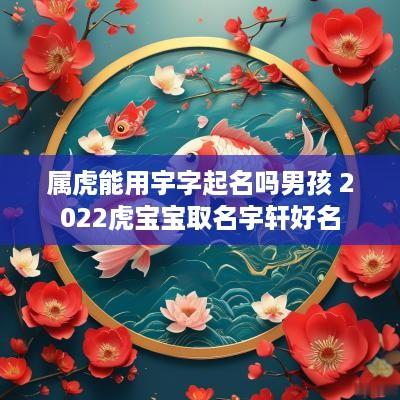 属虎能用宇字起名吗男孩 2025虎宝宝取名宇轩好名