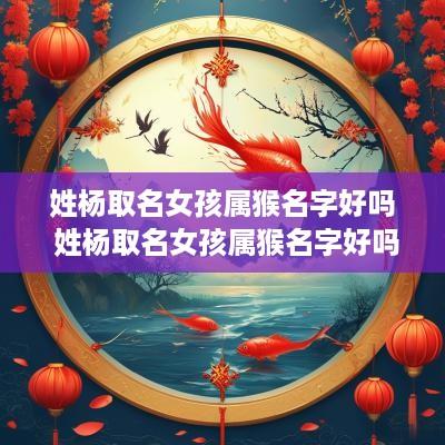 姓杨取名女孩属猴名字好吗 姓杨取名女孩属猴名字好吗
