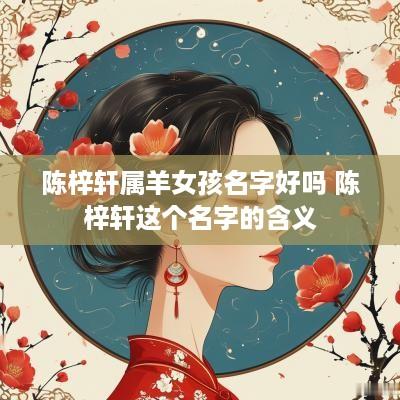 陈梓轩属羊女孩名字好吗 陈梓轩这个名字的含义