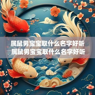 属鼠男宝宝取什么名字好听 属鼠男宝宝取什么名字好听点