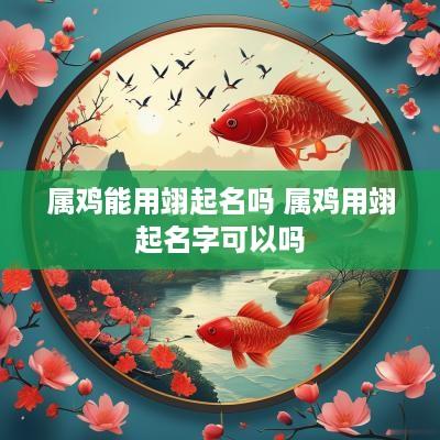 属鸡能用翊起名吗 属鸡用翊起名字可以吗