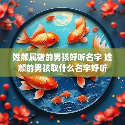 姓颜属猪的男孩好听名字 姓颜的男孩取什么名字好听
