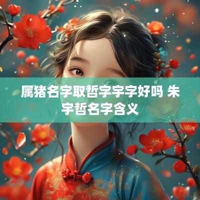 属猪名字取哲字宇字好吗 朱宇哲名字含义