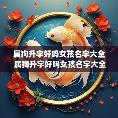 属狗升字好吗女孩名字大全 属狗升字好吗女孩名字大全集