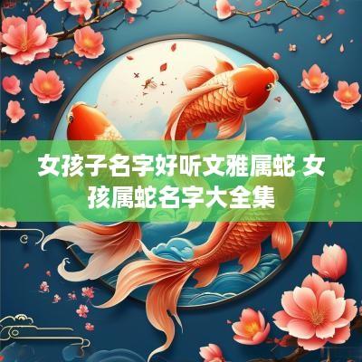 女孩子名字好听文雅属蛇 女孩属蛇名字大全集