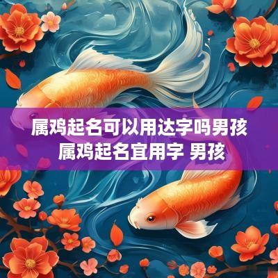 属鸡起名可以用达字吗男孩 属鸡起名宜用字 男孩