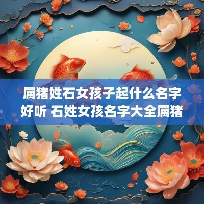 属猪姓石女孩子起什么名字好听 石姓女孩名字大全属猪