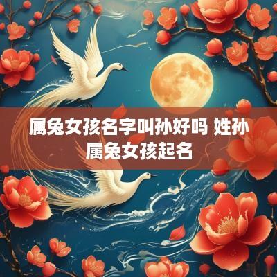 属兔女孩名字叫孙好吗 姓孙属兔女孩起名