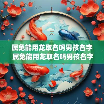 属兔能用龙取名吗男孩名字 属兔能用龙取名吗男孩名字有哪些