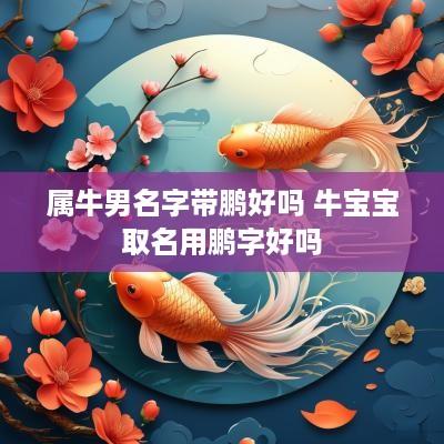 属牛男名字带鹏好吗 牛宝宝取名用鹏字好吗