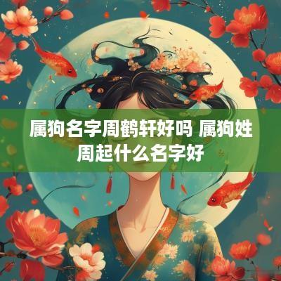 属狗名字周鹤轩好吗 属狗姓周起什么名字好