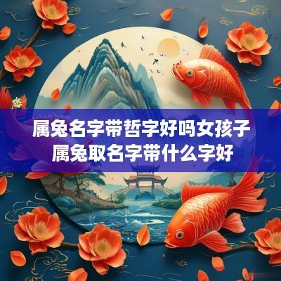 属兔名字带哲字好吗女孩子 属兔取名字带什么字好