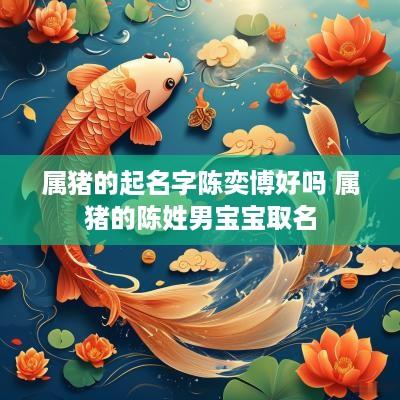 属猪的起名字陈奕博好吗 属猪的陈姓男宝宝取名