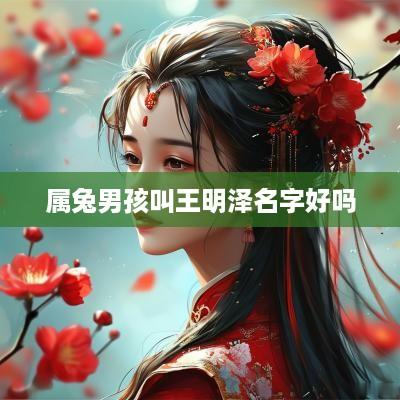属兔男孩叫王明泽名字好吗