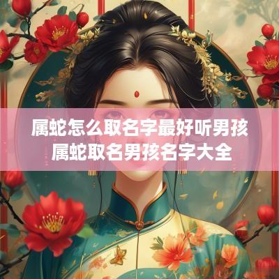 属蛇怎么取名字最好听男孩 属蛇取名男孩名字大全
