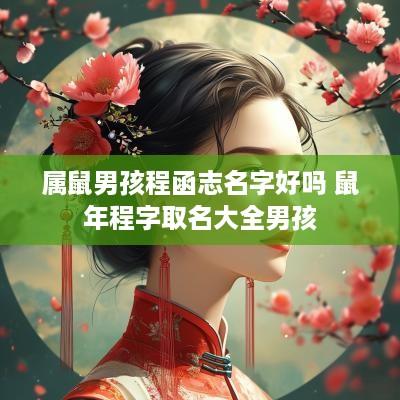 属鼠男孩程函志名字好吗 蛇年程字取名大全男孩