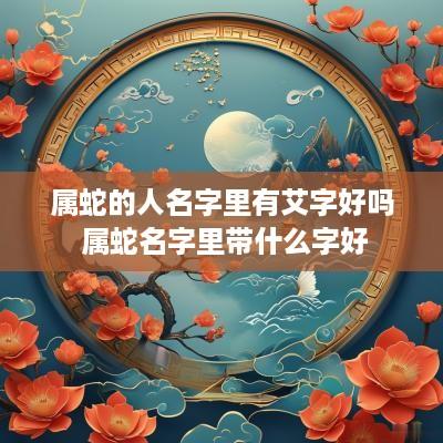 属蛇的人名字里有艾字好吗 属蛇名字里带什么字好