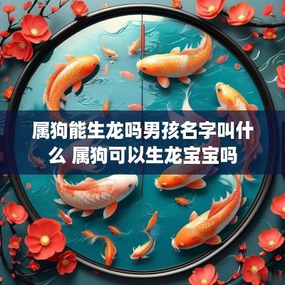 属狗能生龙吗男孩名字叫什么 属狗可以生龙宝宝吗