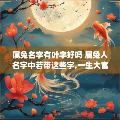 属兔名字有叶字好吗 属兔人名字中若带这些字,一生大富大贵