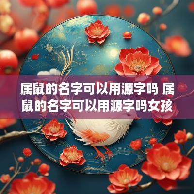 属鼠的名字可以用源字吗 属鼠的名字可以用源字吗女孩