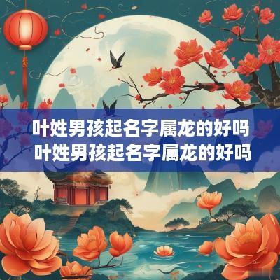 叶姓男孩起名字属龙的好吗 叶姓男孩起名字属龙的好吗