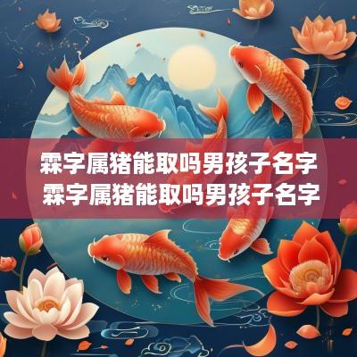 霖字属猪能取吗男孩子名字 霖字属猪能取吗男孩子名字大全