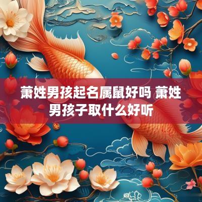 萧姓男孩起名属鼠好吗 萧姓男孩子取什么好听