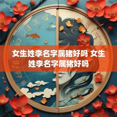 女生姓李名字属猪好吗 女生姓李名字属猪好吗