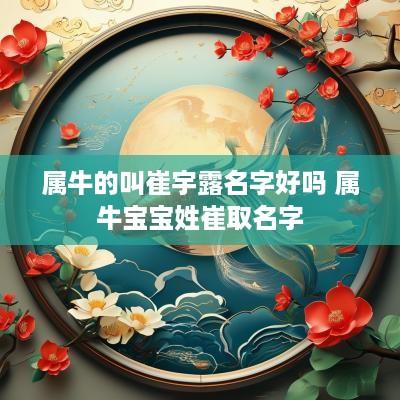 属牛的叫崔宇露名字好吗 属牛宝宝姓崔取名字