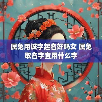 属兔用诚字起名好吗女 属兔取名字宜用什么字