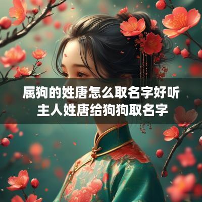 属狗的姓唐怎么取名字好听 主人姓唐给狗狗取名字