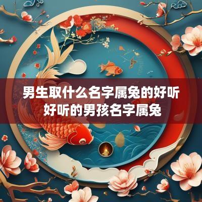 男生取什么名字属兔的好听 好听的男孩名字属兔