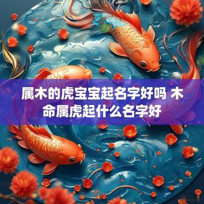 属木的虎宝宝起名字好吗 木命属虎起什么名字好