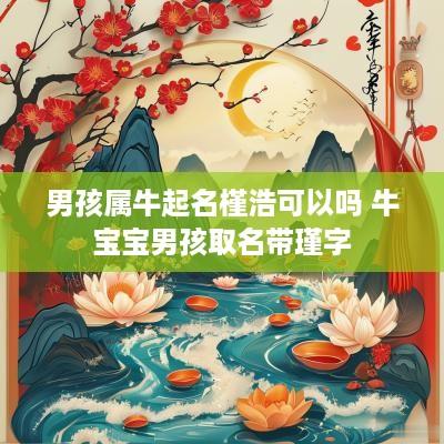 男孩属牛起名槿浩可以吗 牛宝宝男孩取名带瑾字