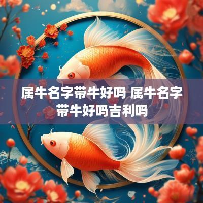 属牛名字带牛好吗 属牛名字带牛好吗吉利吗