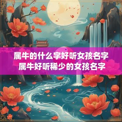 属牛的什么字好听女孩名字 属牛好听稀少的女孩名字