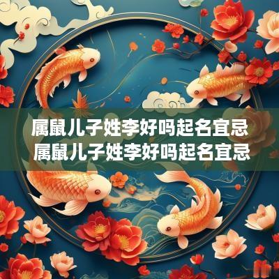 属鼠儿子姓李好吗起名宜忌 属鼠儿子姓李好吗起名宜忌有哪些