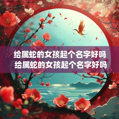 给属蛇的女孩起个名字好吗 给属蛇的女孩起个名字好吗
