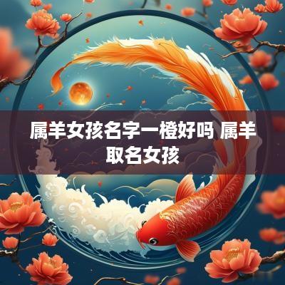 属羊女孩名字一橙好吗 属羊取名女孩