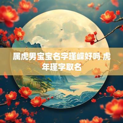 属虎男宝宝名字瑾嵘好吗 蛇年瑾字取名